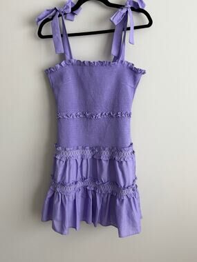 The Impeccable Pig Purple Smocked Dress Size Large